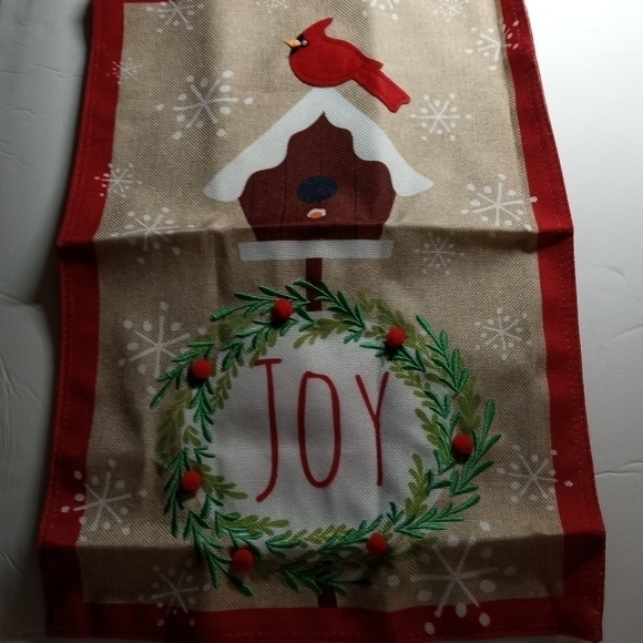 Holiday Meadow Creek Burlap Garden Flag 12.5x18" NWT - Picture 3 of 4
